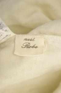 nest Robe リネンバックボタンギャザーワンピース ロング アイボリー