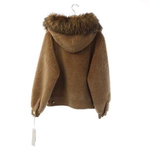 Diagram GRACE CONTINENTAL 20AW ボアフードブルゾン ジャケット ジップアップ フード ウール混 フェイクファー 36 