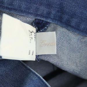 Grace Class 21SS フラワープリントマリンデニムパンツ ワイド 金ボタン 36 ブルー