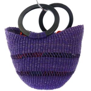 MYLAN CLOUDY 別注フェアトレード かごバッグ パープル