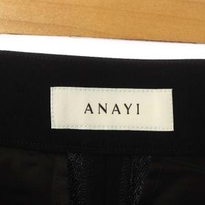 ANAYI 21AW ストレッチクロスワイドパンツ スラックス ブラック