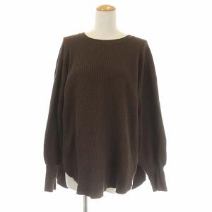 AMERICANA THERMAL セットアップ カットソー 長袖 ワッフル タイトスカート ロング S ブラウン