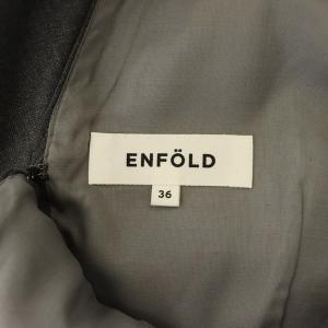 ENFOLD ノースリーブデザインワンピース 36 グレー