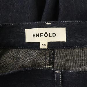 ENFOLD デニムワイドパンツ M ネイビー