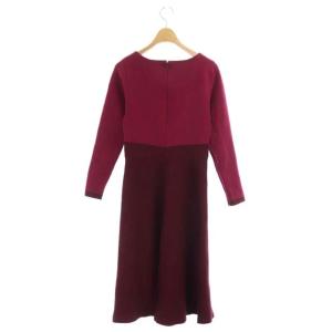 TOCCA 20AW PARADOX ニットドレス ワンピース 長袖 ロング フレア XS カシス ボルドー