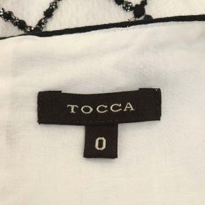 TOCCA スパンコール刺繍ノースリーブ切替ワンピース 0 ホワイト