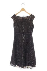 TOCCA リバーシブル ワンピース レース 花柄 0 ブラック