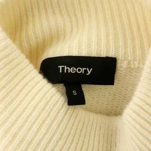 Theory Cashmere Whipstitch Tneck ニットセーター S オフホワイト