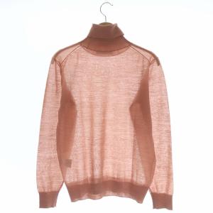 ebure シアーアルパカブレンド ハイネックニットプルオーバー スモークピンク