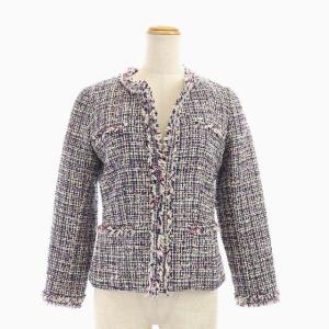 Theory 20AW Vibrant Tweed セットアップ ツイード ノーカラージャケット スカート  