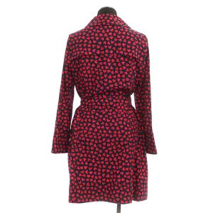MARC by MARC JACOBS ハート柄 ステンカラーコート ベルト付 XS 紺 ネイビー ピンク
