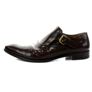 YVES SAINT LAURENT モンクストラップシューズ ビジネスシューズ 26.0cm ブラウン