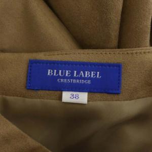 BLUE LABEL CRESTBRIDGE ベルト付フェイクスエードワンピース 38 ベージュ ボルドー 黒 ブラック