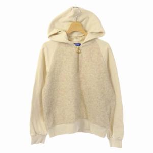 ハーフジップボアスウェット切替パーカー 38 ベージュ