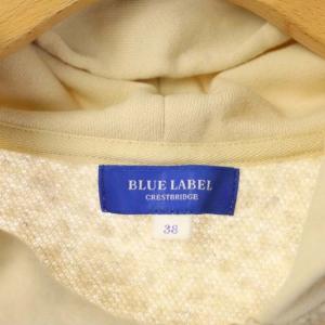 BLUE LABEL CRESTBRIDGE ハーフジップボアスウェット切替パーカー 38 ベージュ