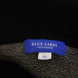BLUE LABEL CRESTBRIDGE チェック柄ニットセーター 38 ブラック