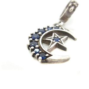 Loree Rodkin ハーフムーンスターペンダントトップ チャーム ラインストーン 925 シルバー