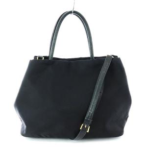 PRADA リボンナイロンハンドバッグ ブラック