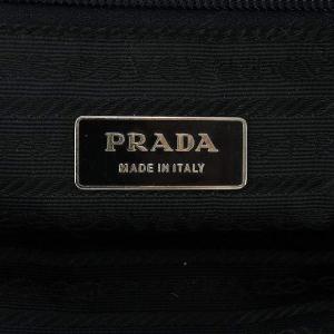 PRADA ミニボストンバッグ レザー ツイード切替 ピンク