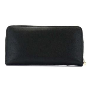 FURLA 長財布 ラウンドファスナー レザー ゴールド金具 ブラック