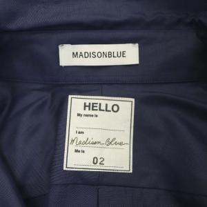 MADISONBLUE 21AW 刺繍ラウンドカラーシャツ ブラウス 02 ブルー