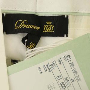 Drawer 22SS ウールシルクギンガムチェックパンツ タック 36 ブラック ホワイト