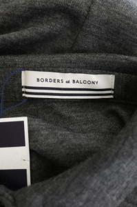 BORDERS at BALCONY ウィークエンドシャツドレス ロング ギャザー 切替 38 グレー
