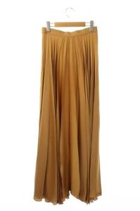 The Row VAILEN SKIRT プリーツサテンマキシスカート 2 キャメル