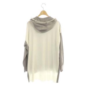 Grace Class パールニットジップアップパーカー 36 グレー