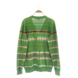 DIESEL ボーダー タイダイ コットンカーディガン ニット Vネック 長袖 前開き M マルチカラー