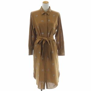20AW リボンモチーフシャツワンピース 36 キャメル
