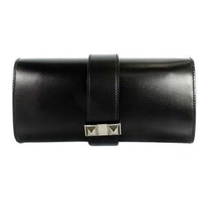 HERMES ポシェット メドール 23 クラッチバッグ シェーブル ミゾール O刻印 ブラック