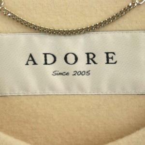 ADORE ウールノーカラーコート 38 ライトベージュ