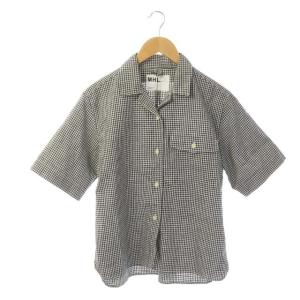 20SS COTTON LINEN GINGHAM 半袖シャツ ギンガムチェック 1 ブラック