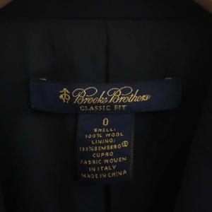 Brooks Brothers ウールテーラードジャケット 紺ブレ 金ボタン 総裏地 0 ネイビー
