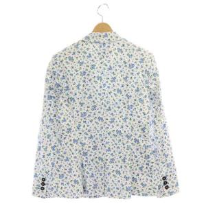 Brooks Brothers レッドフリース 花柄テーラードジャケット 背抜き 2 ホワイト