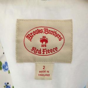 Brooks Brothers レッドフリース 花柄テーラードジャケット 背抜き 2 ホワイト