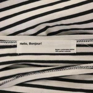 L'Appartement 21AW FRENCH BORDER T-SH ブラック