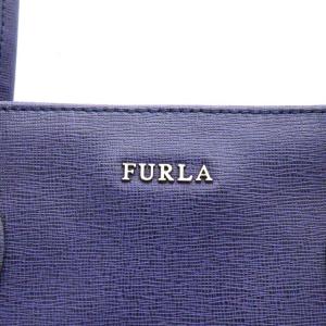 FURLA ハンドバッグ レザー ブルー