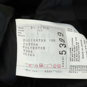 sacai 21SS 切替 プリーツロングスカート フレア ウール 1 ブラック