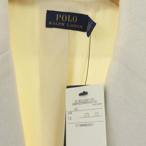 POLO RALPH LAUREN 起毛 ブレザーテーラードジャケット エンブレム 12 ホワイト