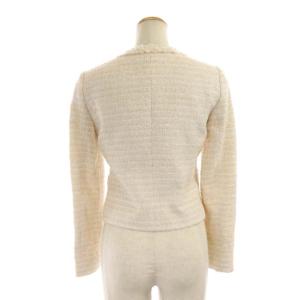 ANAYI セットアップ フラッグラメツイードフレアワンピース×ジャケット ノーカラー 膝丈 36 ベージュ