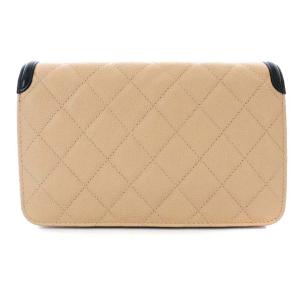 CHANEL CCフィリグリー チェーンウォレット ショルダー ココマーク キャビアスキン 29番台 ベージュ