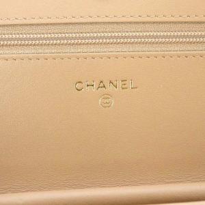 CHANEL CCフィリグリー チェーンウォレット ショルダー ココマーク キャビアスキン 29番台 ベージュ