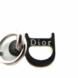 Christian Dior ネックレス ハート Dロゴ ラインストーン シルバー色