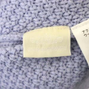 GRACE CONTINENTAL 20AW 刺繍ケーブルニットワンピース ロング 長袖 レースアップ 36 ラベンダー