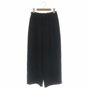 20AW ライトバックウォーム リラックスワイドTR パンツ 裏起毛 イージー 34 ブラック