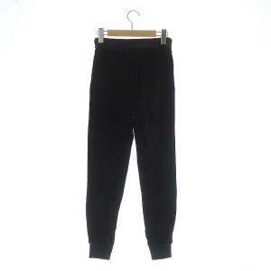 MADISONBLUE ベロアジョガーパンツ イージー 0 ブラック