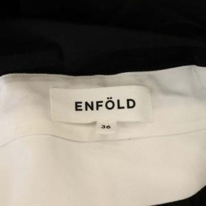 ENFOLD 20AW ハルキングツイルサロペット 36 ブラック