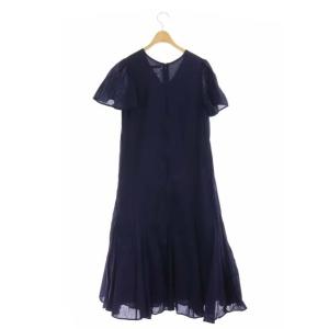MARIHA コットンマキシワンピース 36 ネイビー
